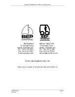 Preview for 8 page of BEP FD-2 Installation And Operating Instrictions