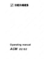 Berges ACM S2 Operating Manual preview