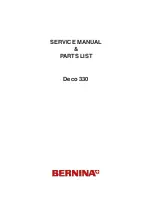 Bernina deco 330 Operation, Service Manual & Parts List preview