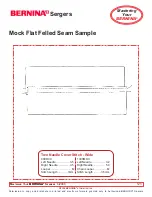 Preview for 123 page of Bernina Serger 1150MDA Owner'S Workbook