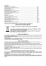 Preview for 2 page of Bertazzoni W36IND MFE Installation, Maintenance And Use  Instructions