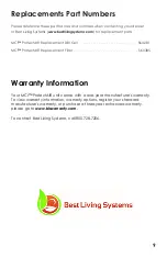 Preview for 9 page of Best Living Systems MCI ProtectAIR Owner'S Manual