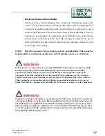 Preview for 17 page of Beta Max Beta Lite Operating And Maintenance Procedures