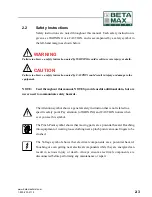 Preview for 21 page of Beta Max Beta Lite Operating And Maintenance Procedures