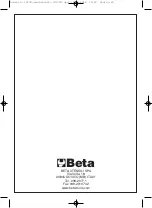 Preview for 60 page of Beta 019270022 Operation Manual