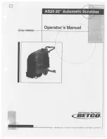 Preview for 2 page of BETCO AS20 Operator'S Manual