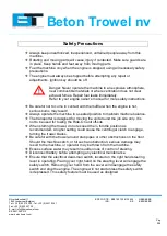 Preview for 5 page of Beton Trowel BT120-2/4/HPFV35 Instruction Manual