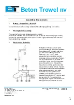 Preview for 6 page of Beton Trowel BT120-2/4/HPFV35 Instruction Manual