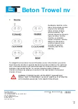 Preview for 9 page of Beton Trowel BT120-2/4/HPFV35 Instruction Manual