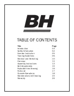 Preview for 2 page of BH FITNESS LKT6 Owner'S Manual