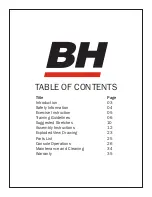 Preview for 2 page of BH FITNESS S5RiB Owner'S Manual