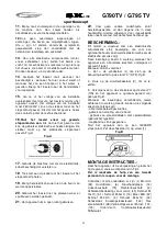 Preview for 47 page of BH HI POWER G790TV Instructions For Assembly And Use