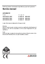 Preview for 1 page of Biasi ADVANCE 15OV Service Manual