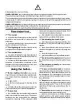 Preview for 2 page of Biasi M96A.24SM/B User Manual And Installation Instructions