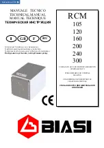 Preview for 1 page of Biasi RCM 105 Technical Manual