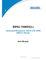 Billion 7800DX User Manual preview