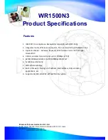 Preview for 2 page of Binatone WR1500N3 Product Specifications