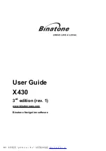 Binatone X430 User Manual preview