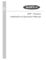 Preview for 1 page of Bindicator VRF II Series Installation & Operation Manual