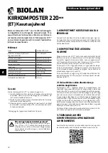 Preview for 20 page of BIOLAN 220eco Instructions For Use Manual