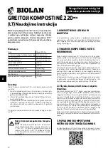 Preview for 22 page of BIOLAN 220eco Instructions For Use Manual