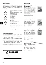 Preview for 34 page of BIOLAN COMPOSTER 550 Instructions For Use Manual