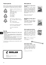 Preview for 58 page of BIOLAN COMPOSTER 550 Instructions For Use Manual