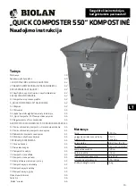 Preview for 59 page of BIOLAN COMPOSTER 550 Instructions For Use Manual