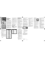 Bionaire BCM7305RC Instruction Leaflet preview