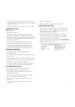 Preview for 8 page of Bionaire COOL MOISTURE BCM4505 Instruction Leaflet