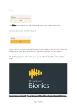 Preview for 15 page of Bionics Camera One User Manual