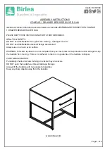 Birlea CONRAD CON1BSSLOK Assembly Instructions Manual preview