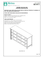 Preview for 1 page of Birlea RICHMOND 6 DRAWER CHEST Assembly Instructions Manual