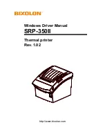 BIXOLON SRP-350II Windows Driver Manual preview