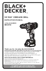 Preview for 1 page of Black & Decker BDCD112-2 Instruction Manual