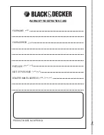 Preview for 21 page of Black & Decker BPRS3102 Pro Line Instruction Manual