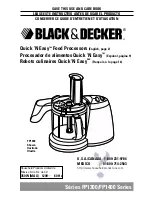 Preview for 1 page of Black & Decker FP1300 Use And Care Book Manual