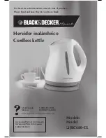 Black & Decker JKC680-CL Use And Care Book Manual preview