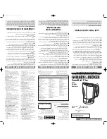 Preview for 1 page of Black & Decker JKC700 Use And Care Book