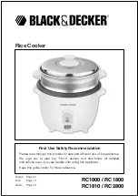 Black & Decker RC1000 User Manual preview