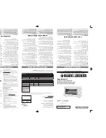 Preview for 2 page of Black & Decker Toast-R-Oven TR0800 series Use And Care Book