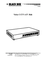 Preview for 1 page of Black Box VIDEO CCTV-A/V HUB User Manual