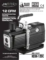 Preview for 1 page of Black Knight HCPRO 12 CFM Operation Manual