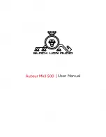 Preview for 1 page of Black Lion Audio Auteur MkII 500 User Manual