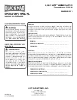 Preview for 48 page of Black Max BM905511 Operator'S Manual