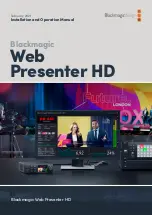 Blackmagicdesign Web Presenter HD Installation And Operation Manual preview