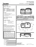 Preview for 1 page of Blanco 1-3/4 Reverse Bowl Undermount 510-882R Specifications