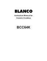 Preview for 1 page of Blanco BCC64K Instruction Manual