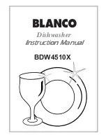 Blanco BDW4510X Instruction Manual preview