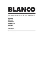 Blanco BRC30X Instructions For The Use And Care And Installation preview